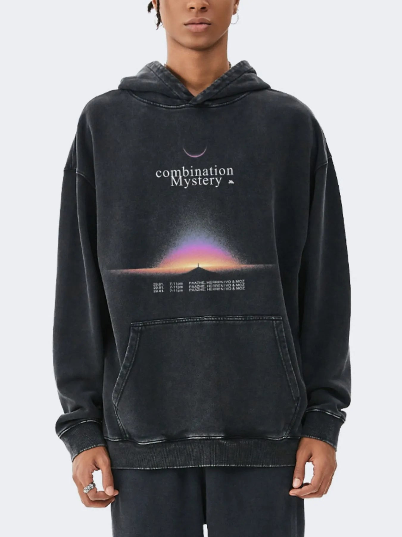 Men's Graphic Dropped Shoulder Hoodie