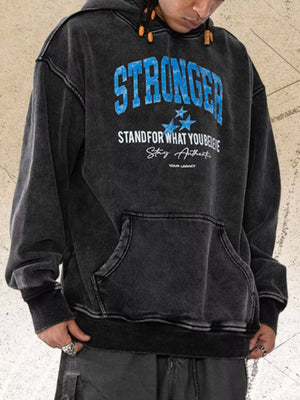 Men's Letter Graphic Long Sleeve Hoodie