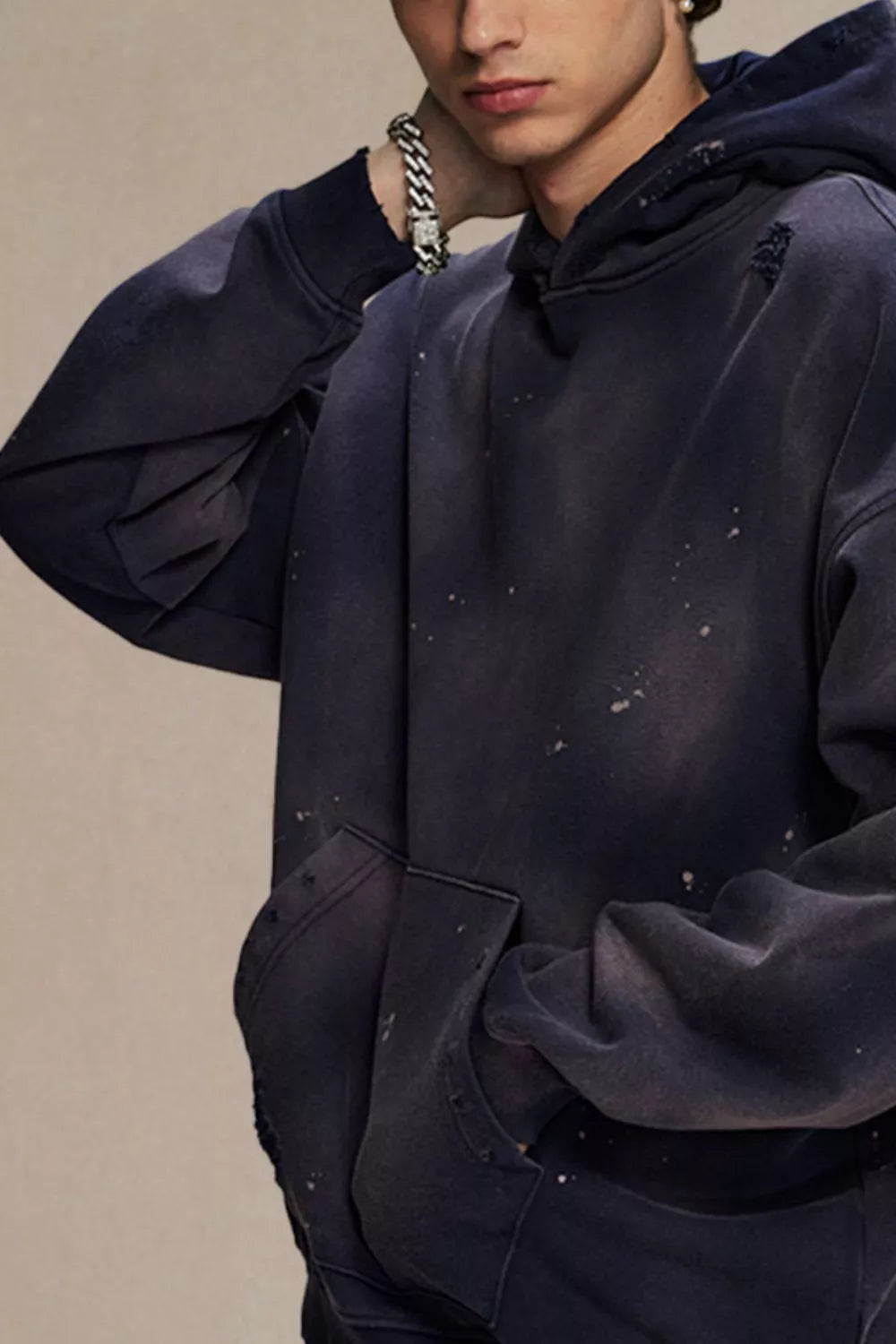 Men's Plus Size Drawstring Kangaroo Pocket Hoodie