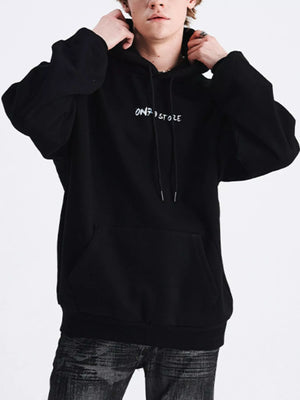 Men's Drop Shoulder Drawstring Hoodie