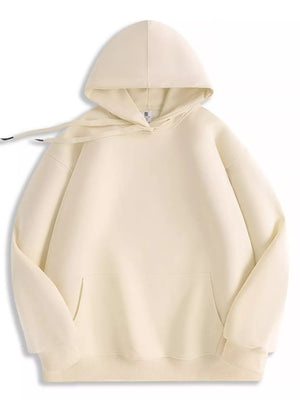 Men's Full Size Solid Color Casual Hoodie Plus Size