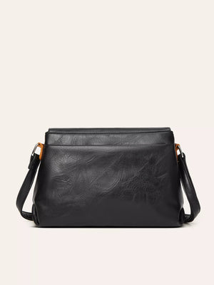 Vintage PU Leather Flap Crossbody Bag
