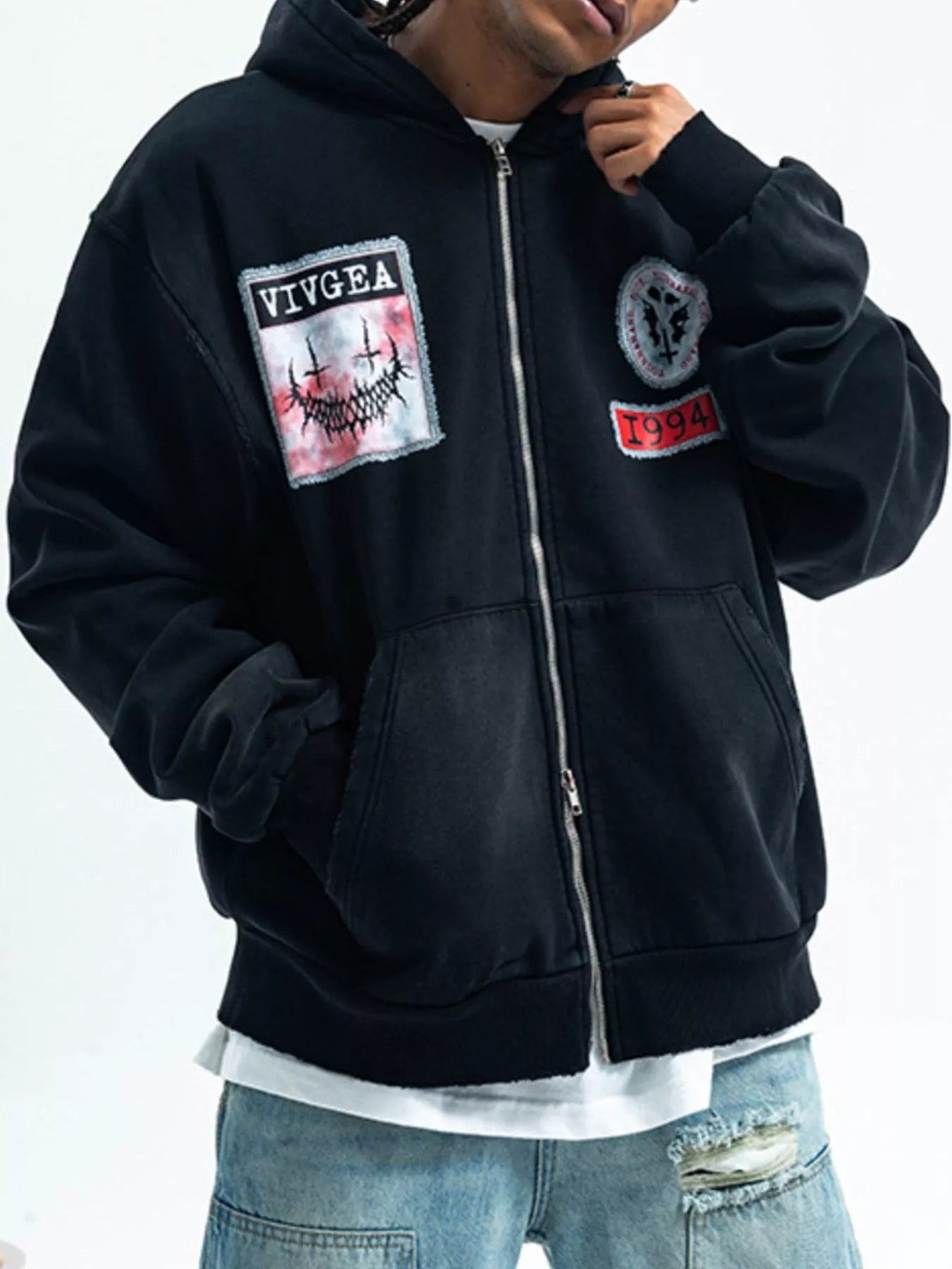 Men's Zip Up Long Sleeve Hoodie