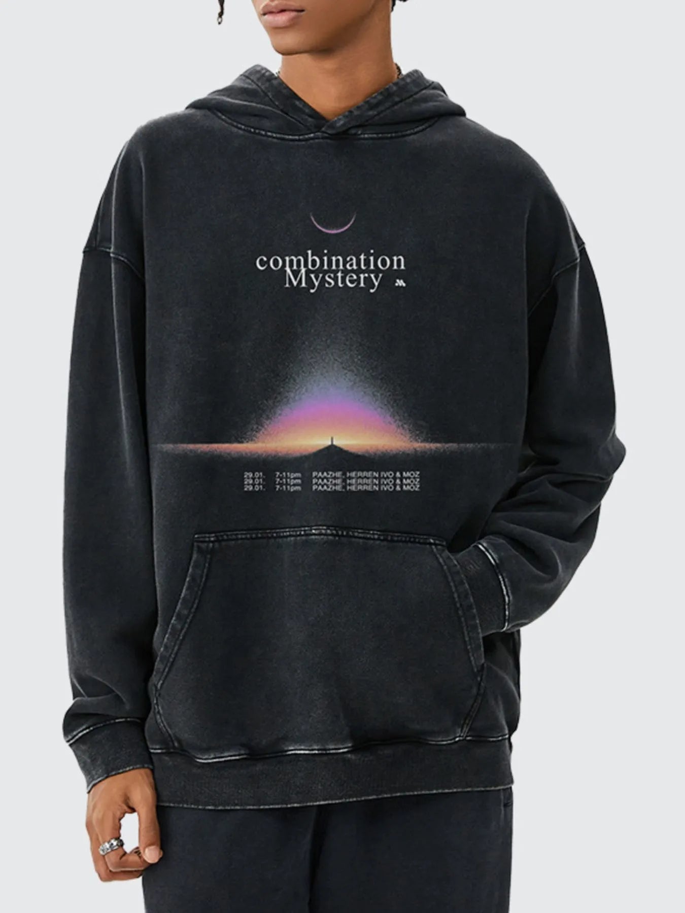 Men's Graphic Dropped Shoulder Hoodie