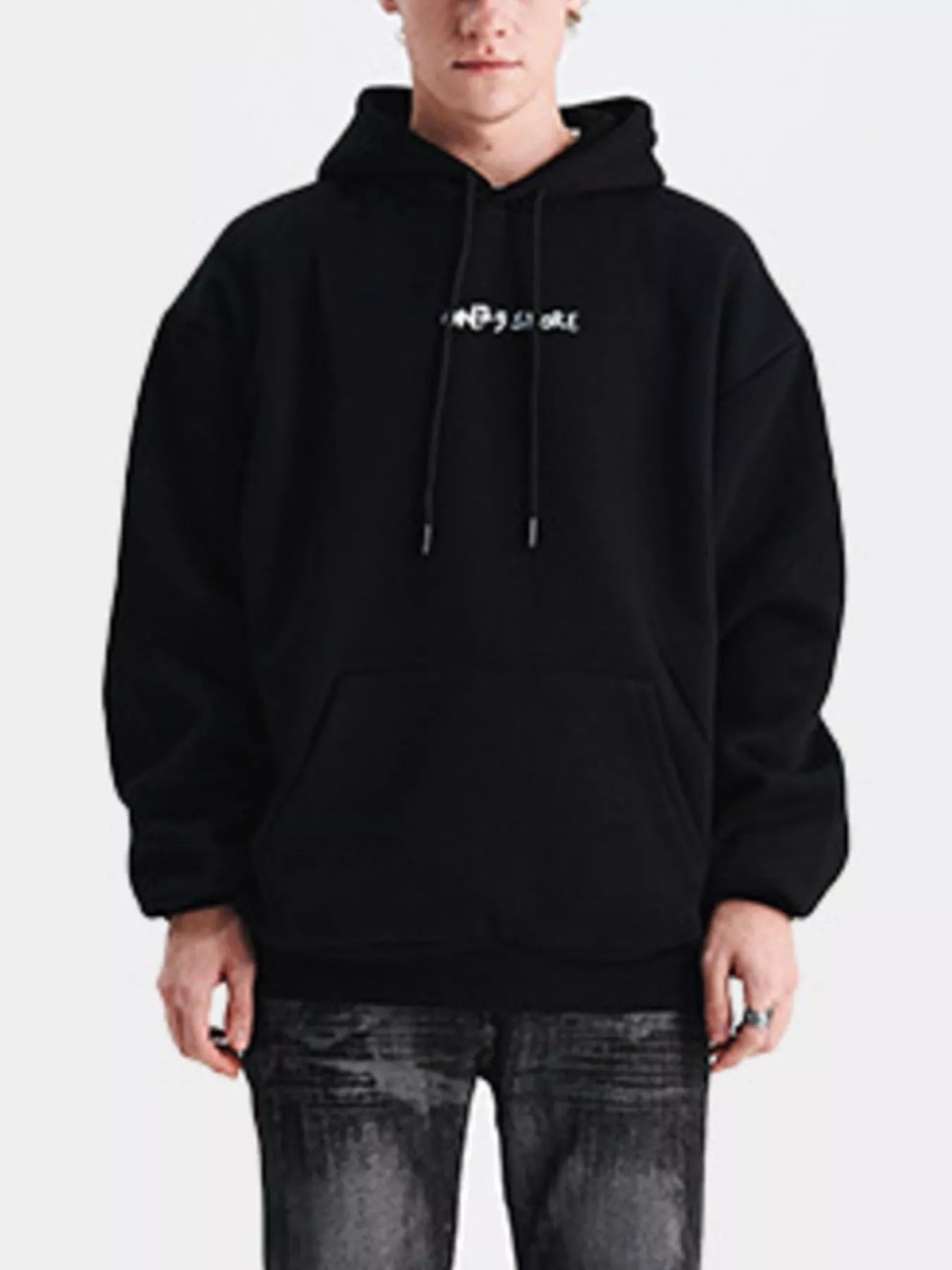 Men's Drop Shoulder Drawstring Hoodie