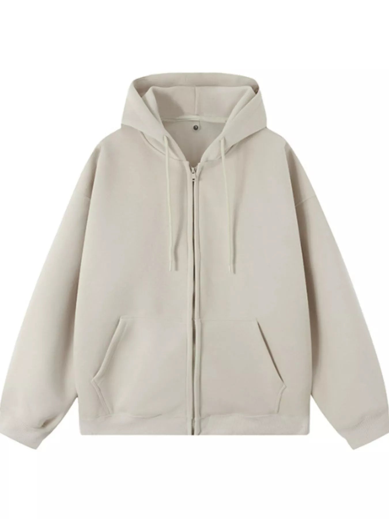 Men's Casual Loose Fit Zip-Up Hoodie