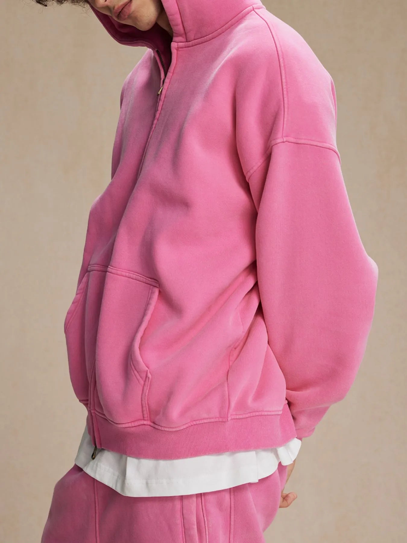 Men's Zip-Up Hoodie with Kangaroo Pocket