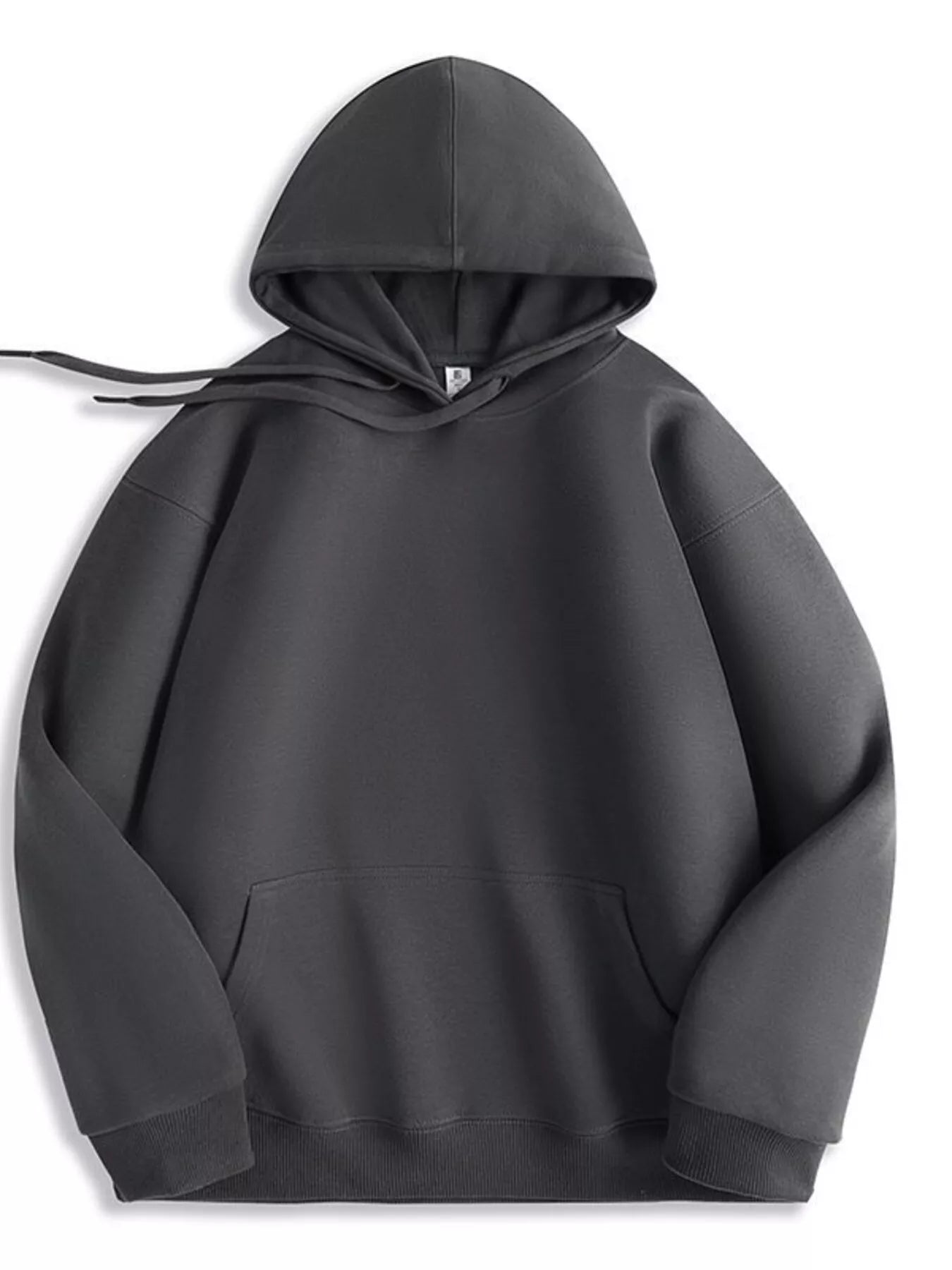 Men's Full Size Solid Color Casual Hoodie Plus Size