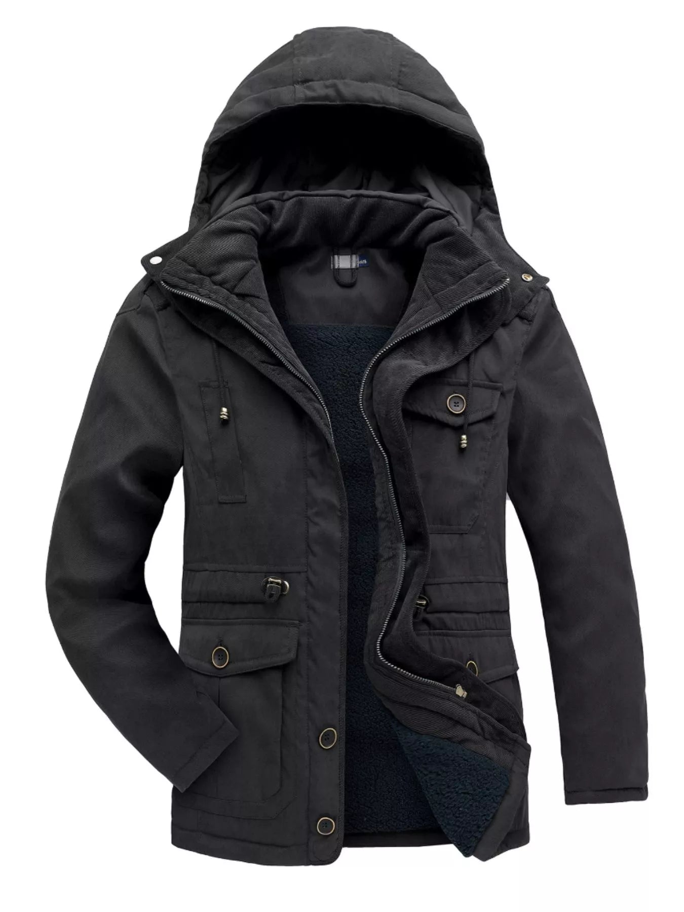 Men's Winter Hooded Zip Up Jacket