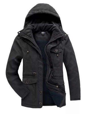 Men's Winter Hooded Zip Up Jacket