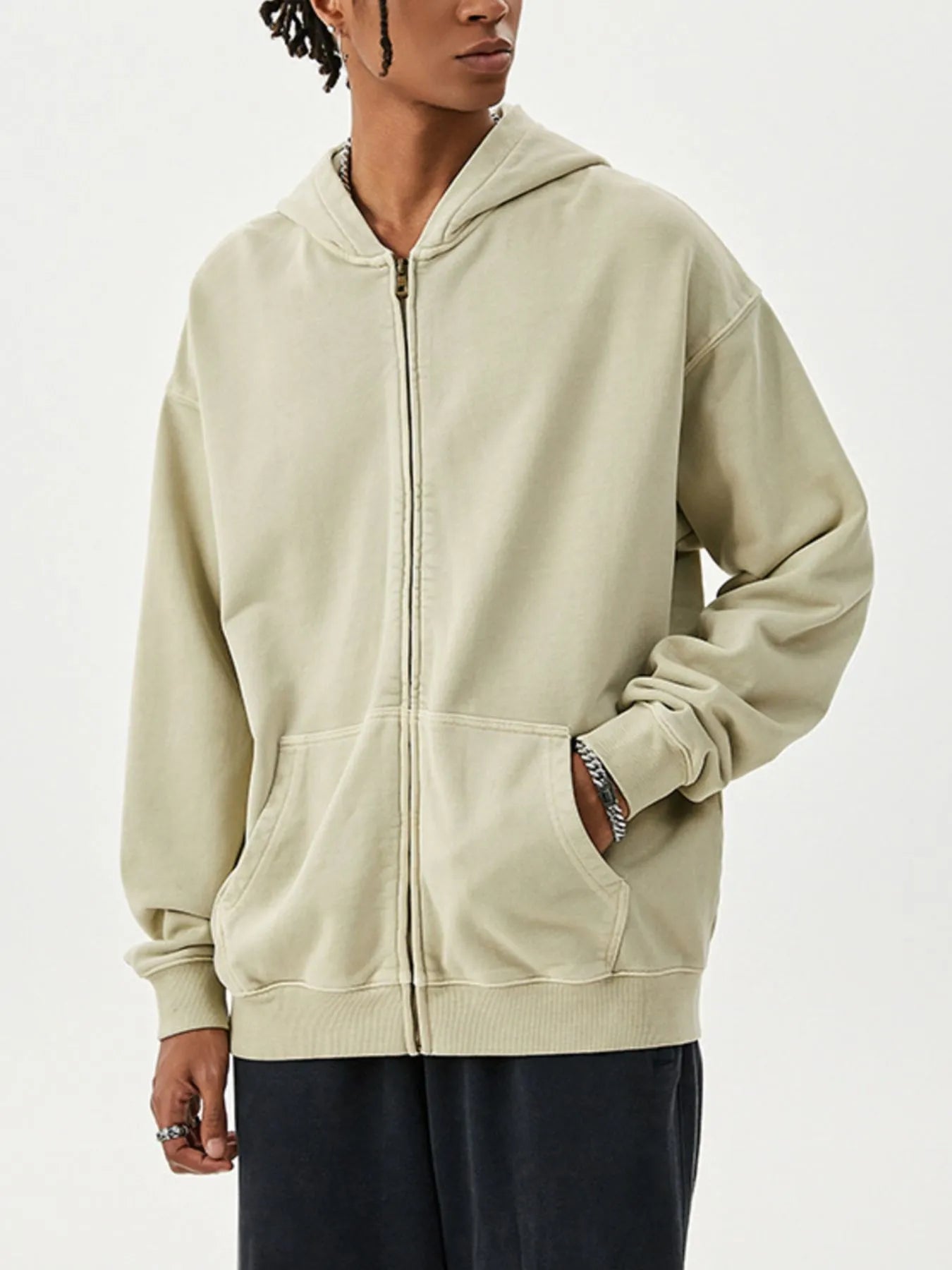 Men's Zip Up Long Sleeve Hoodie