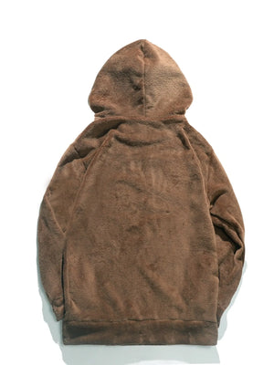 Men's Drawstring Long Sleeve Fleece Hoodie
