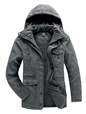 Men's Winter Hooded Zip Up Jacket
