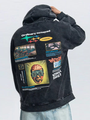 Men's Graphic Back Long Sleeve Hoodie