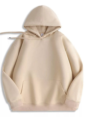 Men's Full Size Solid Color Casual Hoodie Plus Size