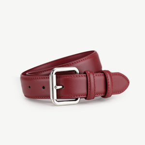 Classic Leather Belt with Buckle