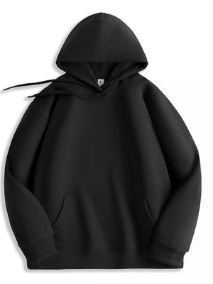 Men's Full Size Solid Color Casual Hoodie Plus Size