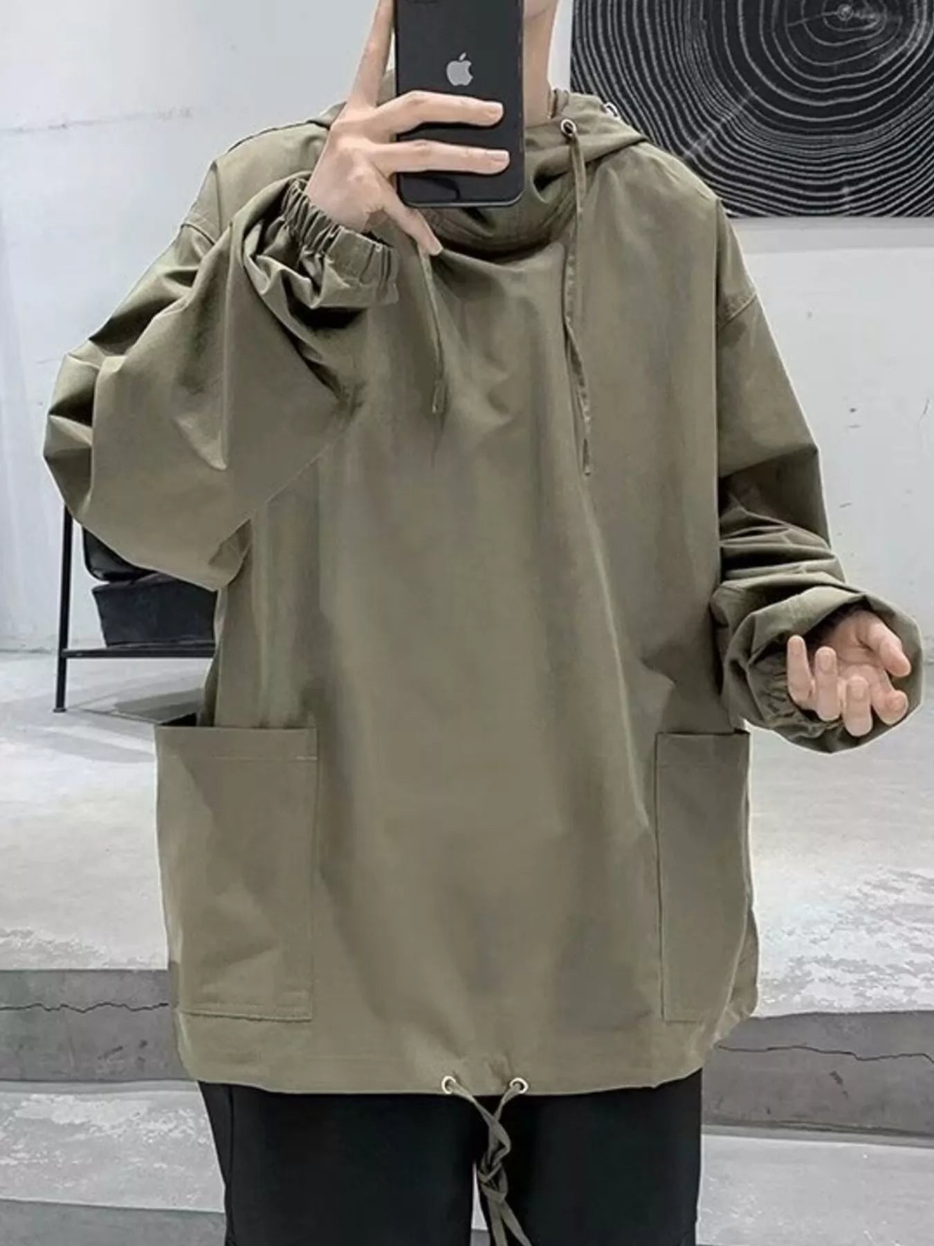 Men's Loose Fit Drawstring Hoodie