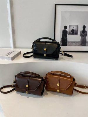 Leather Top Handle Crossbody Bag