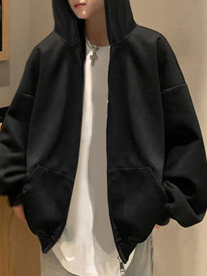 Men's Plus Size Zip Up Oversized Hoodie