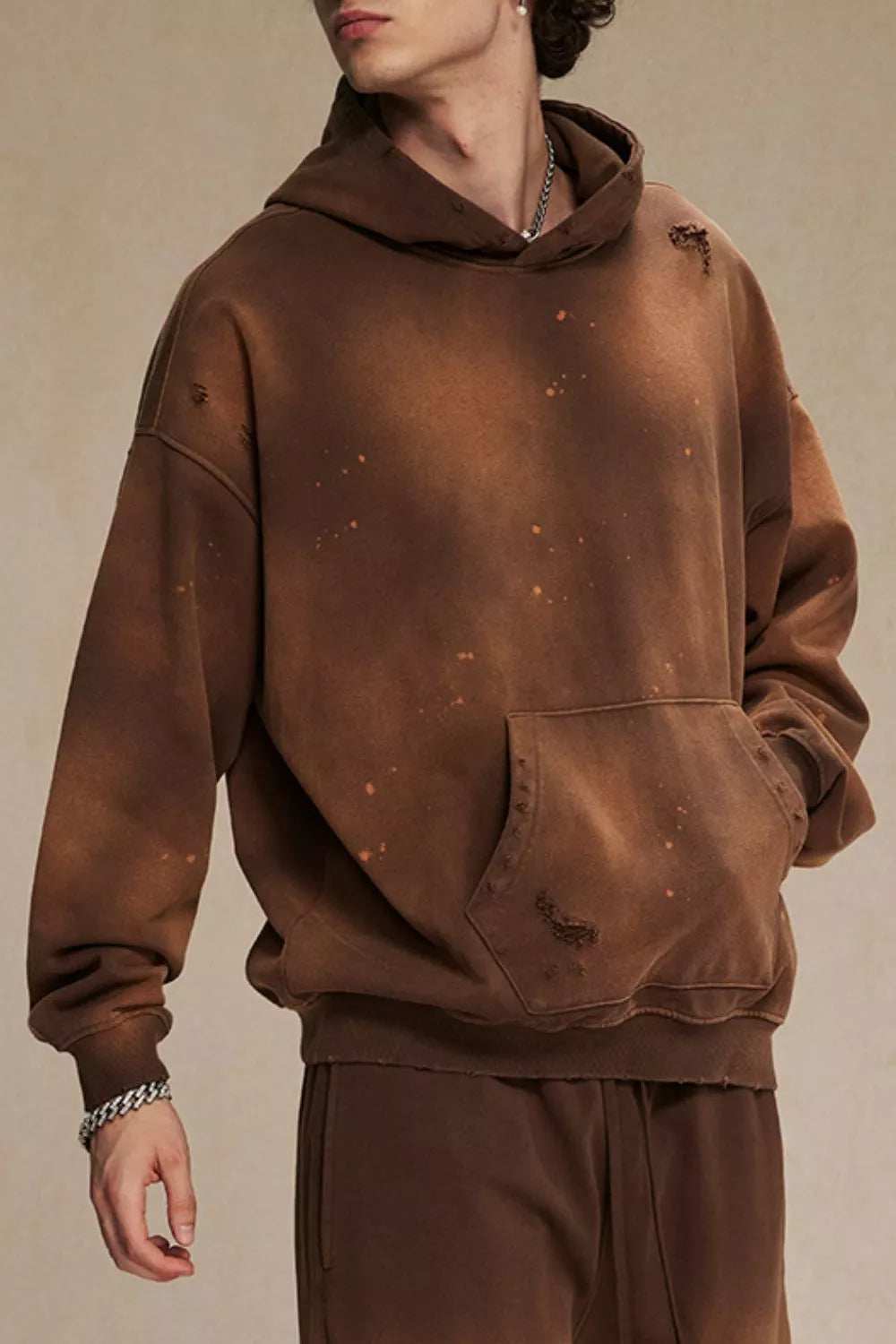 Men's Plus Size Drawstring Kangaroo Pocket Hoodie