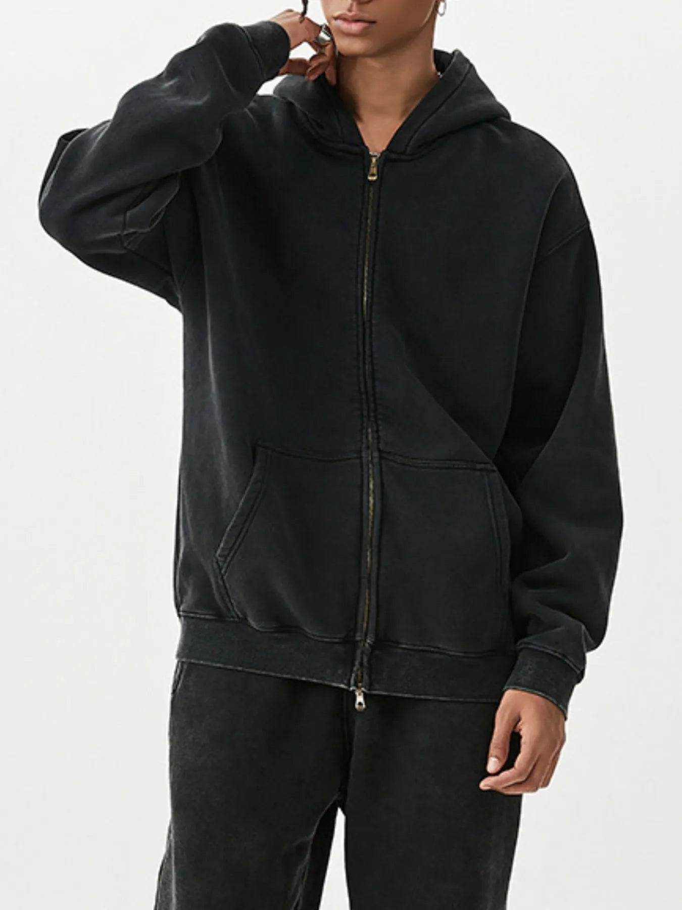 Men's Oversized Zip-Up Hoodie