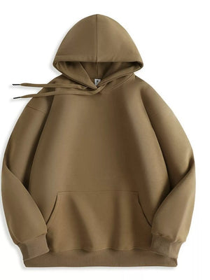 Men's Full Size Solid Color Casual Hoodie Plus Size