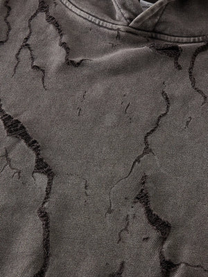 Men's Distressed Long Sleeve Hoodie