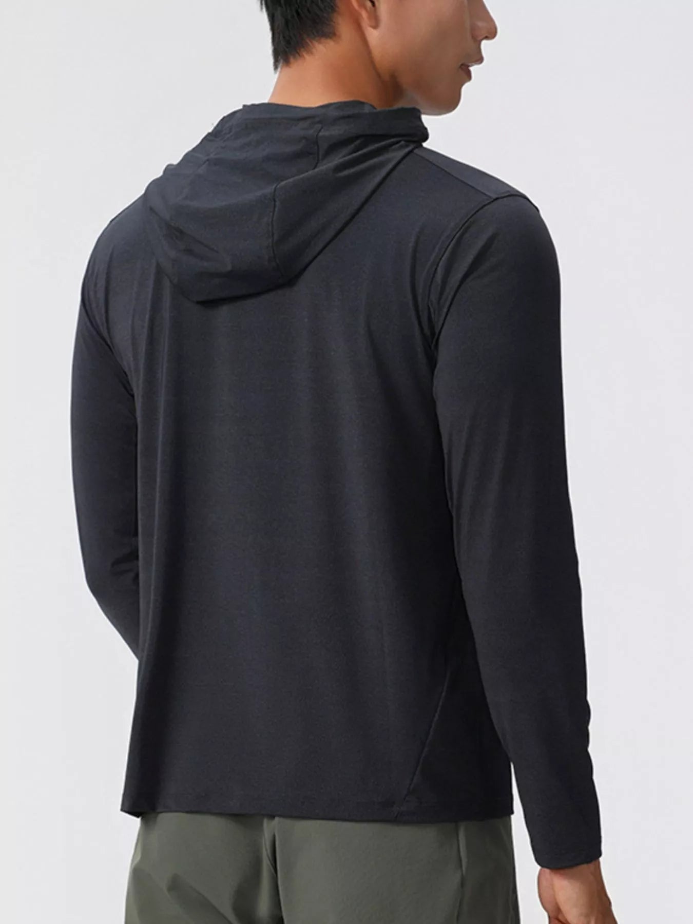 Men's Solid Color Long Sleeve Hoodie