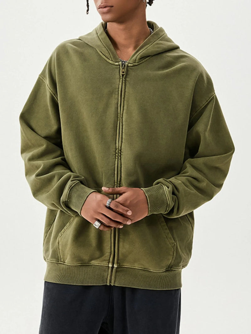 Men's Zip Up Long Sleeve Hoodie