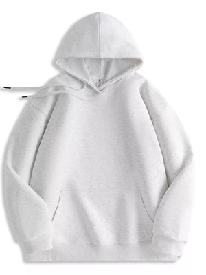 Men's Full Size Solid Color Casual Hoodie Plus Size