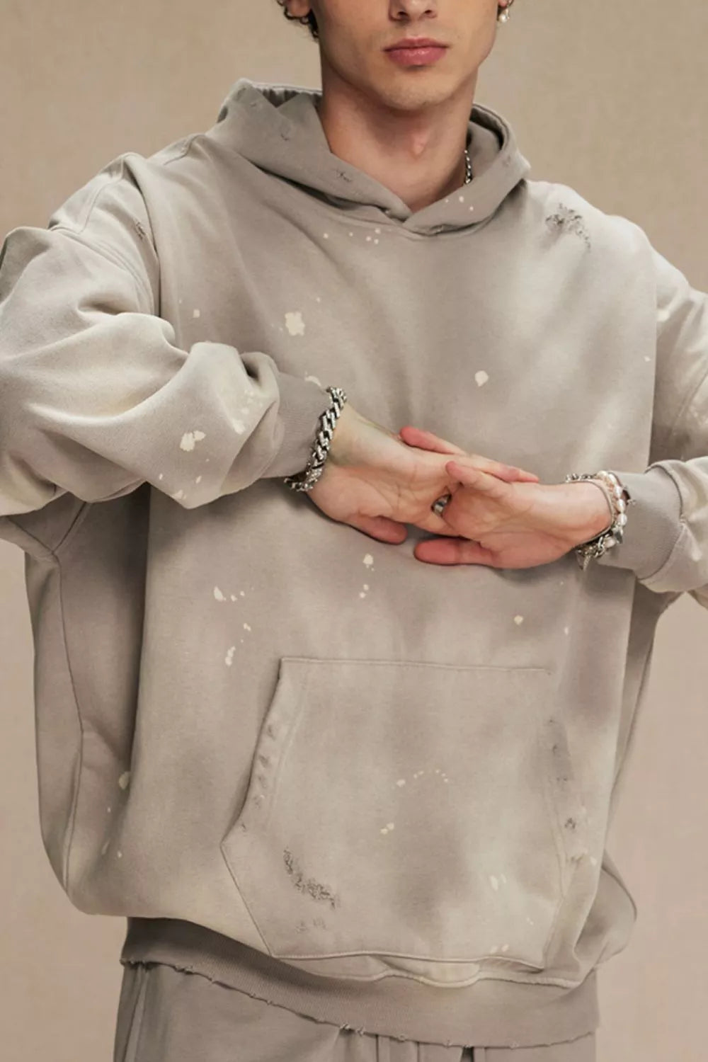 Men's Plus Size Drawstring Kangaroo Pocket Hoodie