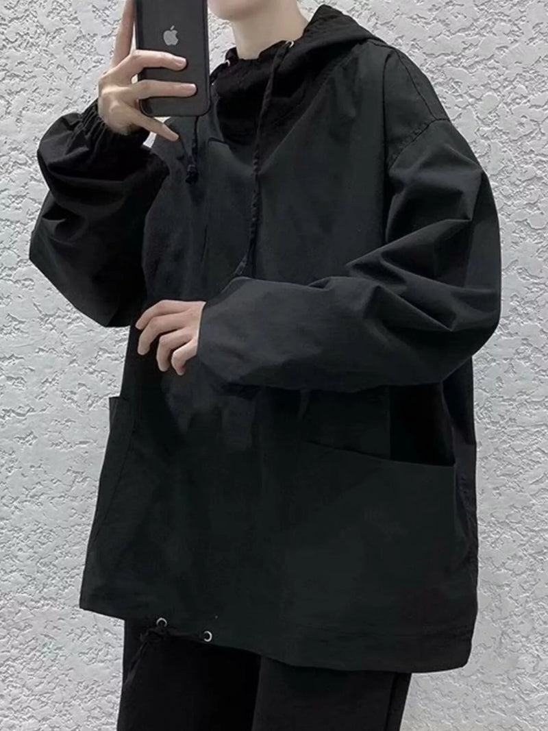 Men's Loose Fit Drawstring Hoodie
