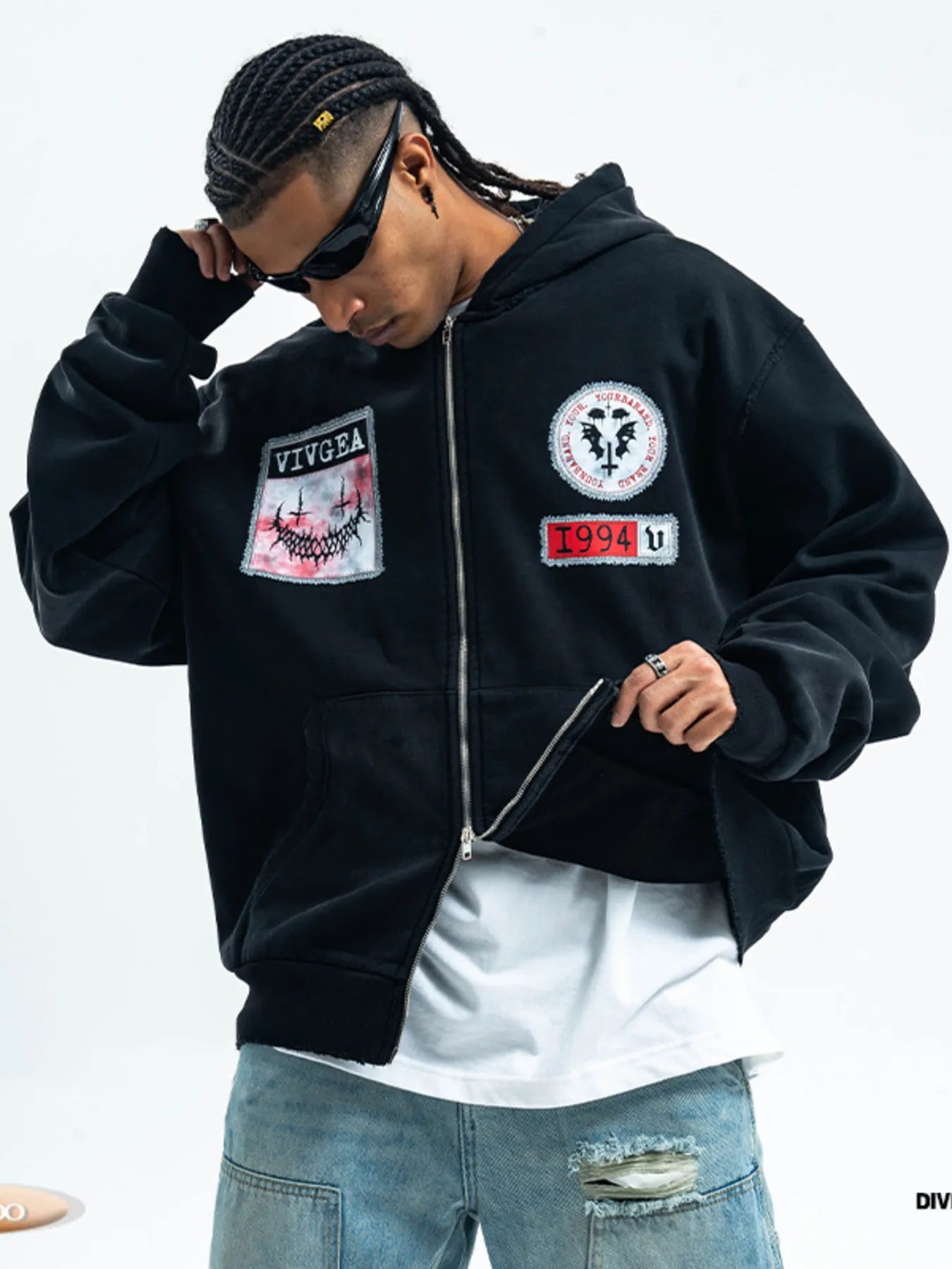 Men's Zip Up Long Sleeve Hoodie