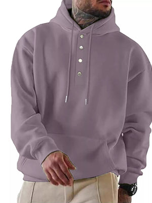 Men's Full Size Drawstring Kangaroo Pocket Hoodie Plus Size