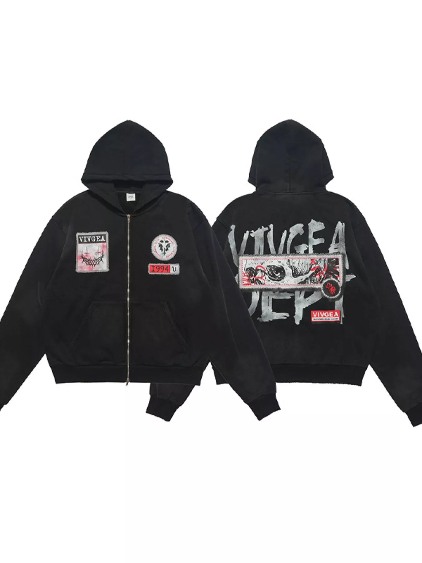 Men's Zip Up Long Sleeve Hoodie