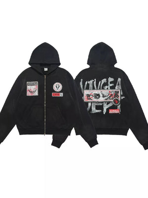 Men's Zip Up Long Sleeve Hoodie