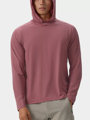 Men's Solid Color Long Sleeve Hoodie