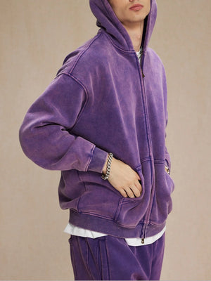 Men's Zip-Up Hoodie with Kangaroo Pocket