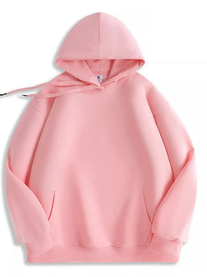 Men's Full Size Solid Color Casual Hoodie Plus Size