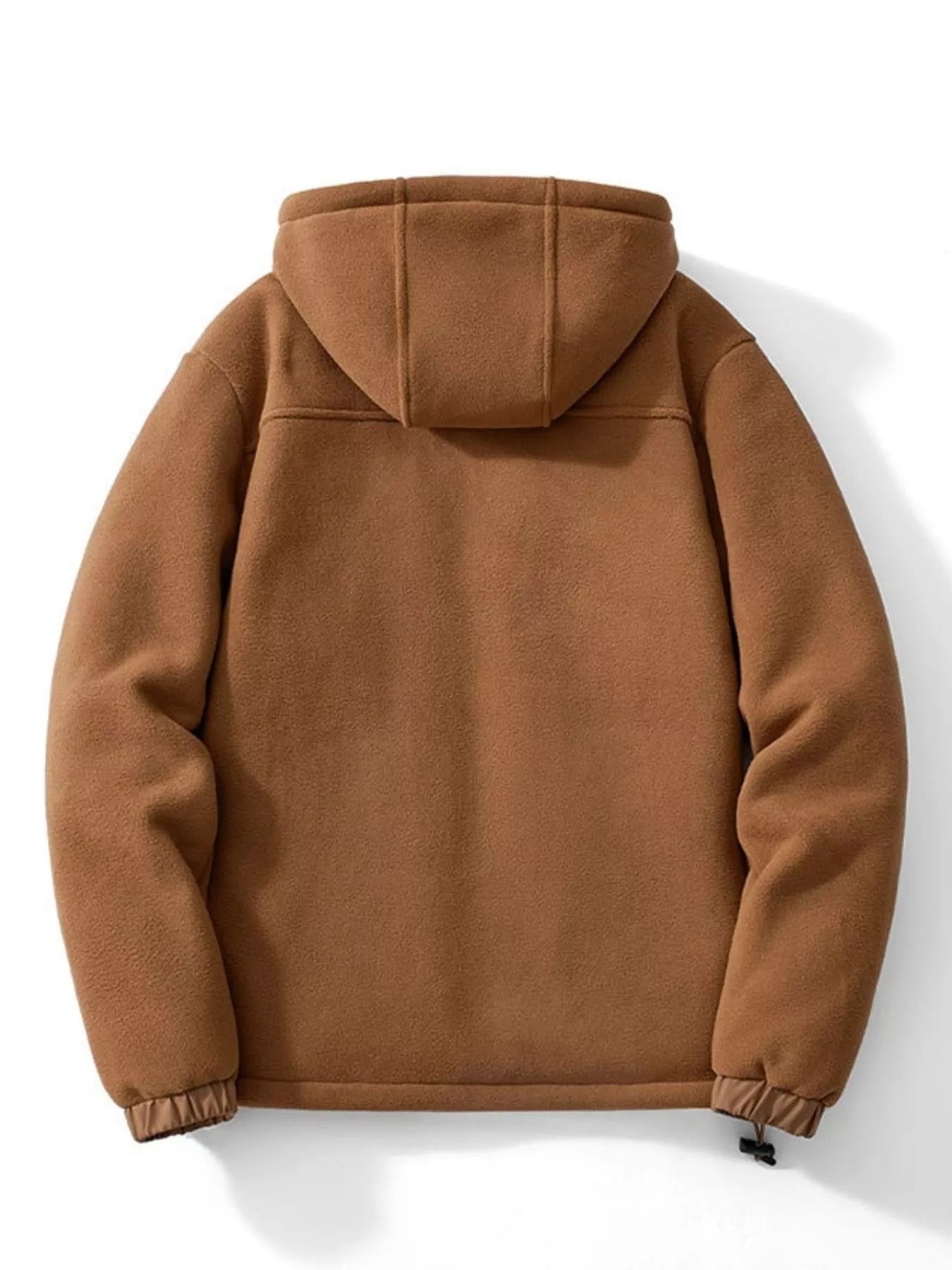 Men's Plus Size Warm Fleece Lined Zip-Up Hoodie