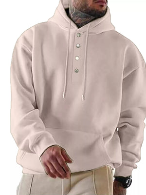 Men's Full Size Drawstring Kangaroo Pocket Hoodie Plus Size