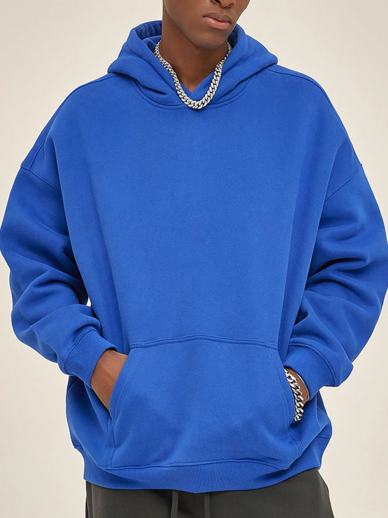 Men's Oversized Pocketed Long Sleeve Hoodie