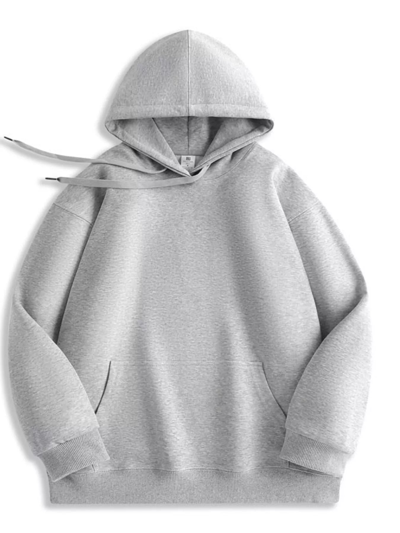 Men's Full Size Solid Color Casual Hoodie Plus Size