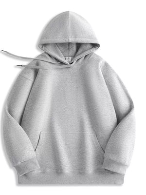 Men's Full Size Solid Color Casual Hoodie Plus Size