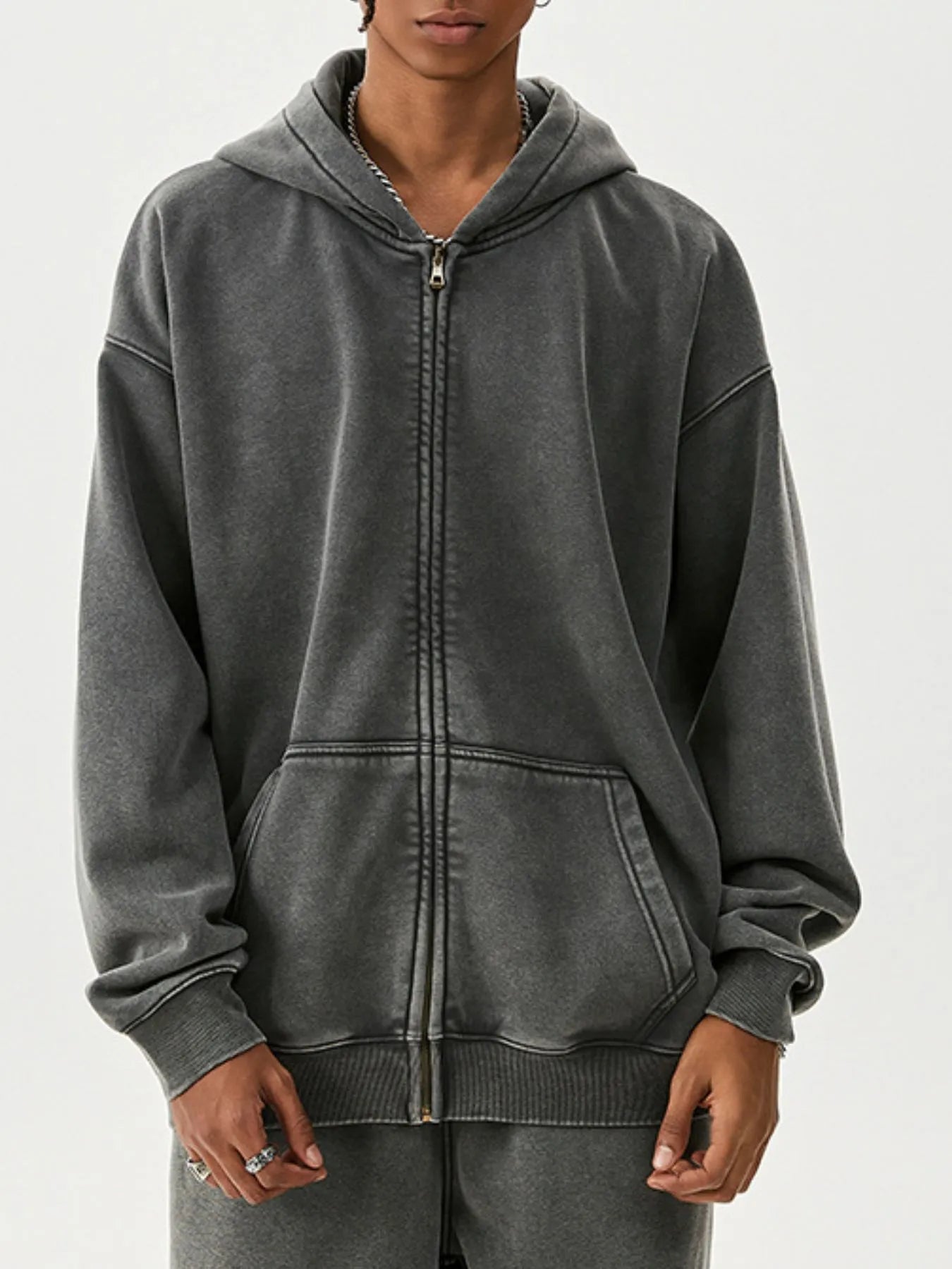 Men's Zip Up Long Sleeve Hoodie