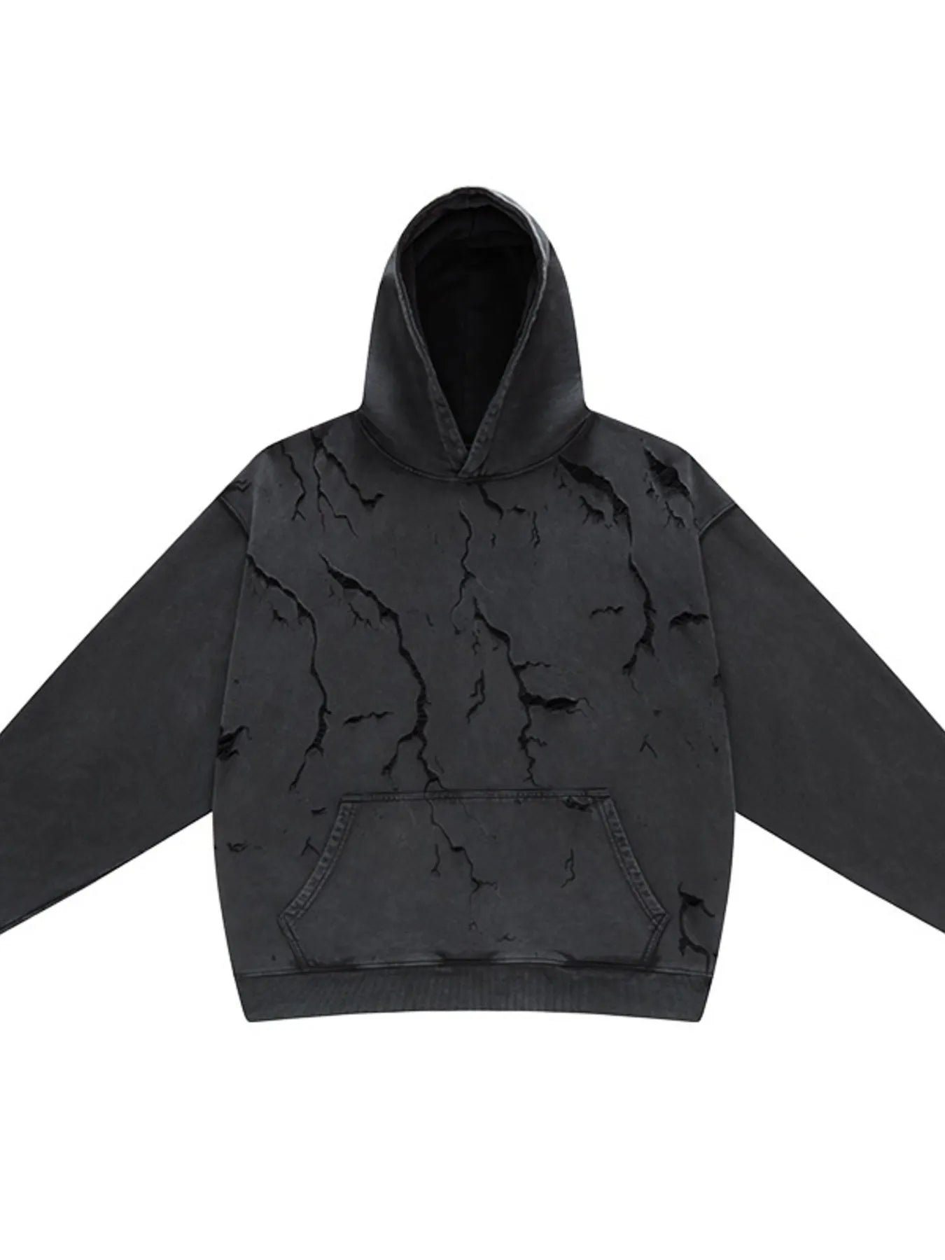 Men's Distressed Long Sleeve Hoodie