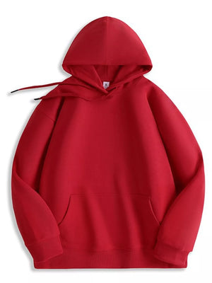 Men's Full Size Solid Color Casual Hoodie Plus Size