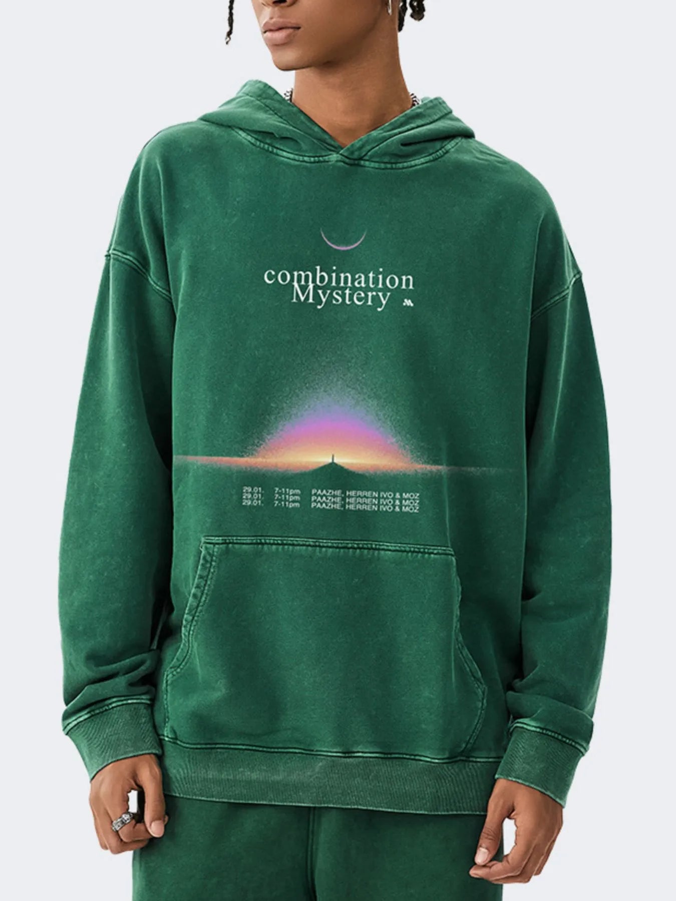 Men's Graphic Dropped Shoulder Hoodie