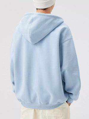 Men's Casual Loose Fit Zip-Up Hoodie